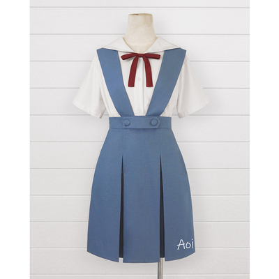 taobao agent AOI Mist Blue EVA, Poli Lingpoli Asuka School Uniform JK Uniform Milk Skirt COS Uniform