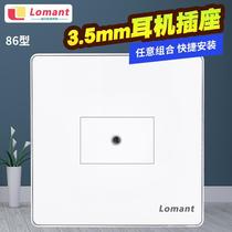 Type 86 3 5mm Audio Headphone Jack Wall Socket Panel White Multimedia Combo Concealed Phone Audio