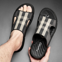 2022 New Summer Sandals Men Trends Casual Beach Shoes Non-slip Soft Bottom Stink for outside wearing Dual-use Slippers