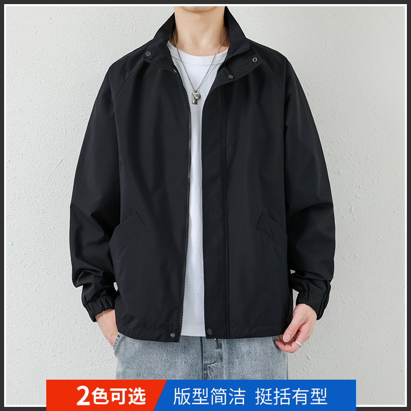 Autumn casual jacket jacket jacket men's summer black men's clothing 2023 Spring and Autumn new thin men's clothing
