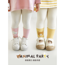 Young Yo-yo Girl Spring Cartoon Underpants Children Vitality Collision Color Splicing Pants Baby Close-fitting Elastic Casual Pants