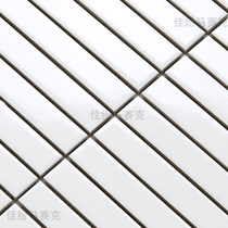 Jiafen green and white long mosaic vertical bathroom background wall balcony package column tile bar black brick