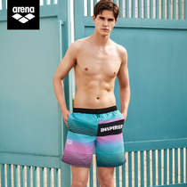 arena arena mens five-point comfortable quick-drying can be worn in tiled print beach swimming trunks hot spring swimming trunks