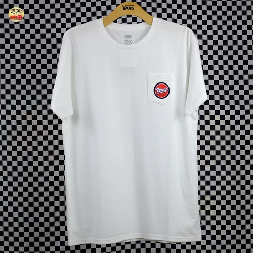 Laoman Vans Мужская спортивная обычная печать короткая -Shirt -Fish VN0A54K7WHT VN0A5E5JWHT