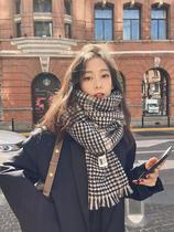 French MACK KOREY MK scarf female winter British retro plaid Korean fashionable shawl warm scarf