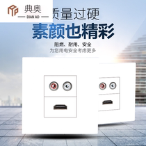 Type 86 audio HD socket concealed HDMI audio welding-Free Socket panel multimedia socket blabet panel