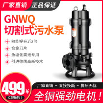 Cutting sewage pump 220V biogas tank farm septic tank mud pump submersible sewage pump 380V