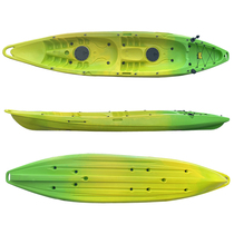 Factory direct double kayak canoe plastic boat 2 1 parent-child family model open platform boat SK-05