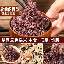 Fitness low-fat three-color brown rice New rice whole grain staple food Five-grain combination meal replacement Purple rice pregnant woman porridge 5 pounds