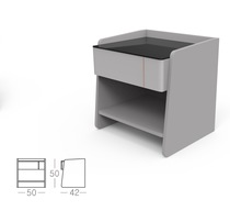 KUKa Gujia home bedside table simple modern style dark gray D009G