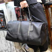 New leather mens woven Hand bag cowhide shoulder bag travel bag large capacity travel bag fashion trend