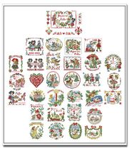 Cross stitch drawings redrawn source file LBP - Happy Christmas in the forest