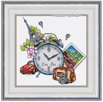 Cross stitch electronic drawing redraw source file XSD Flowers and plants landscape-Time travel