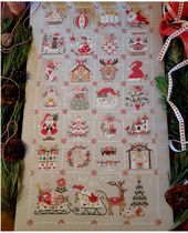 Cross stitch drawings redrawn source file Christmas calendar