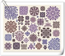 Cross stitch drawings redraw source file-Beautiful purple pattern pattern