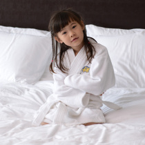 Pure cotton towel material childrens bathrobe spring and autumn and winter thickened swimming bath cute cartoon yukata