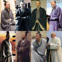 Confucius Zhou Yunfa same style spring and autumn Warring states Confucian film and television ancient costume scholar cotton and linen prime minister minister wide sleeve performance costume
