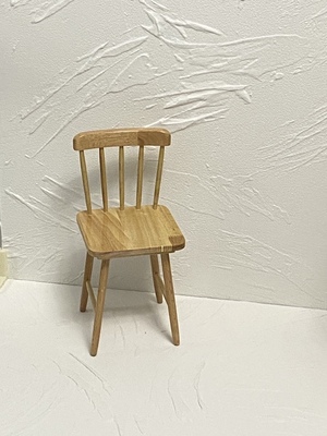 taobao agent [Windsor chair] Wooden chair three or four points universal BJD doll furniture sitting high 18cm high