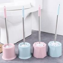 Toilet brush set no dead corner toilet brush toilet brush toilet long handle to go to the dead corner to wash clean toilet cleaning device rinse squat