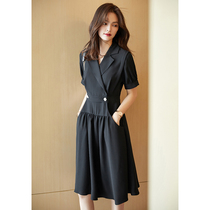 FENPERATE 2022 Summer new Hepburn Black suit with dress and dress for a long dress in a small crowdsourced design