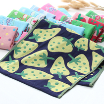 5-pack three-layer gauze childrens towel Small towel Face towel Childrens cartoon lanyard face towel Baby saliva towel