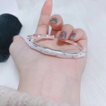 Lao Feng Xiangyun sterling silver bracelet s999 foot silver solid simple opening to send girlfriend mother birthday gift