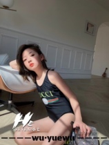 Bora Korean Summer Girl black letter sling backless one-piece swimsuit spot parent-child