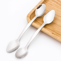304 stainless steel scraping mud dual spoon childrens food supplement tool double head baby baby apple fruit puree artifact