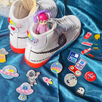 Girl wind Velcro cartoon personality cloth sticky fashion sneakers decorative stickers cute wings clothes shoes accessories