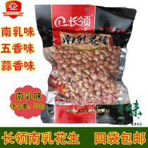 Henan specialty Changling long collar South milk spiced garlic spicy peanut 500g bag vacuum 4 bags