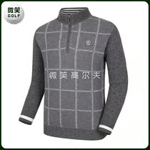 Special 2020 winter new Korean golf suit mens RENOM * plaid thickened sweater GOLF