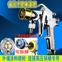 Water-in-water W-77 water-in-water colorful exterior wall imitation stone paint granite pressure barrel cooker barometer valve spray gun