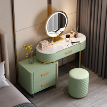 Light luxury premium rock board dressing table bedroom small modern simple 2021 new solid wood makeup table storage cabinet one