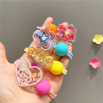 Childrens hair adorned Korean version of girl cute pills Girl Hair Circle Girl High Elastic Leather Gluten Without Hurting a baby Zhe rope