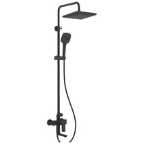 Wrigley bathroom pole three function black matte shower shower home big top flower bath AMG13S835H