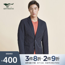 Seven wolves suit Autumn new product Youth rear split single row double buckle Business casual casual suit Formal mens clothing