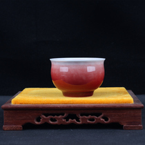 1970-1972 Early Jingdezhen Jianguo Porcelain Factory Color Glaze Lang Red Gift Collection F62