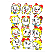 Trend art] Judas Aletta Doraemon expression pack limited print cartoon hanging painting spot