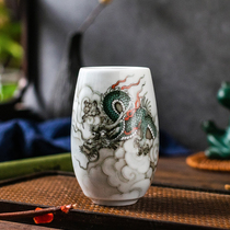 Reworked hand painted Longteng Provinces work beauty master Yuan Shuanhand painted masters cup tea cup delivery gift collection