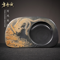 There are Feng Lai Yi Fang Xuebin to make inkstone Anhui She Yan Wen Fang four treasure inkstone stone natural Ali auction