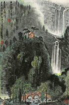 Cangyan White Training Picture Li Keyan painter celebrity calligraphy and painting 30 * 45cm