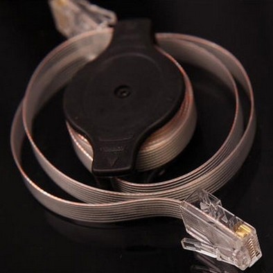 Telescopic network cable Telescopic RJ45 network cable Portable notebook network cable Router computer network cable 1.5 meters