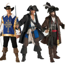 Halloween costumes cos variety of adult captain jack men and women pirates of the Caribbean bandits costume party clothes