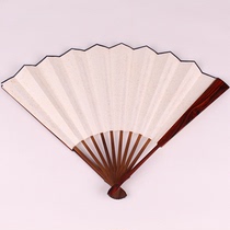One foot red acid branch folding fan Half mahogany folding fan Su Gongwen playing fan with rice paper fan surface