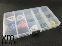 15-grid transparent guitar paddle box storage box storage box plastic box paddle box jewelry box