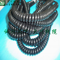 4-core bus station telephone line PU spring line black