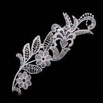  Dankai girls Latin dance Headdress Shiny diamond flower Retro flower leaf Wild Lace dance accessories