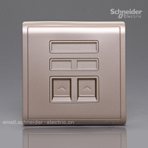 Schneider Pieno Fengshang (intoxicated gold) with protective door phone Super Five information socket