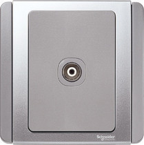Schneider Chesheng switch socket E3000 silver gray TV socket switch socket