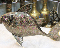 Pakistani traditional handicrafts 20-inch bronze carving color spots are more than fish manufacturers to make direct sales